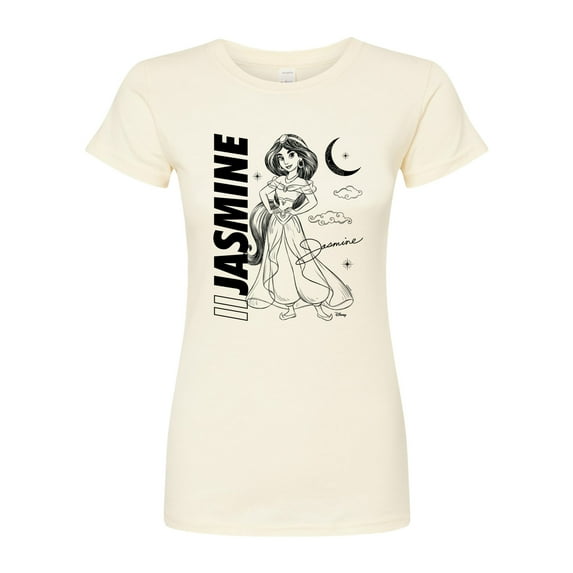 Disney - Autograph Jasmine - Juniors Fitted Graphic T-Shirt
