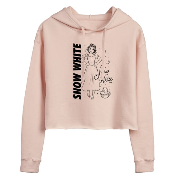 Disney - Autograph Snow White - Juniors Cropped Pullover Hoodie