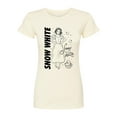 thumbnail image 1 of Disney - Autograph Snow White  - Juniors Fitted Graphic T-Shirt, 1 of 4