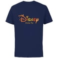 thumbnail image 1 of Disney Autumn Fill Logo Fall Vacation Family Trip - Short Sleeve Cotton T-Shirt for Adults - Customized-Navy, 1 of 5