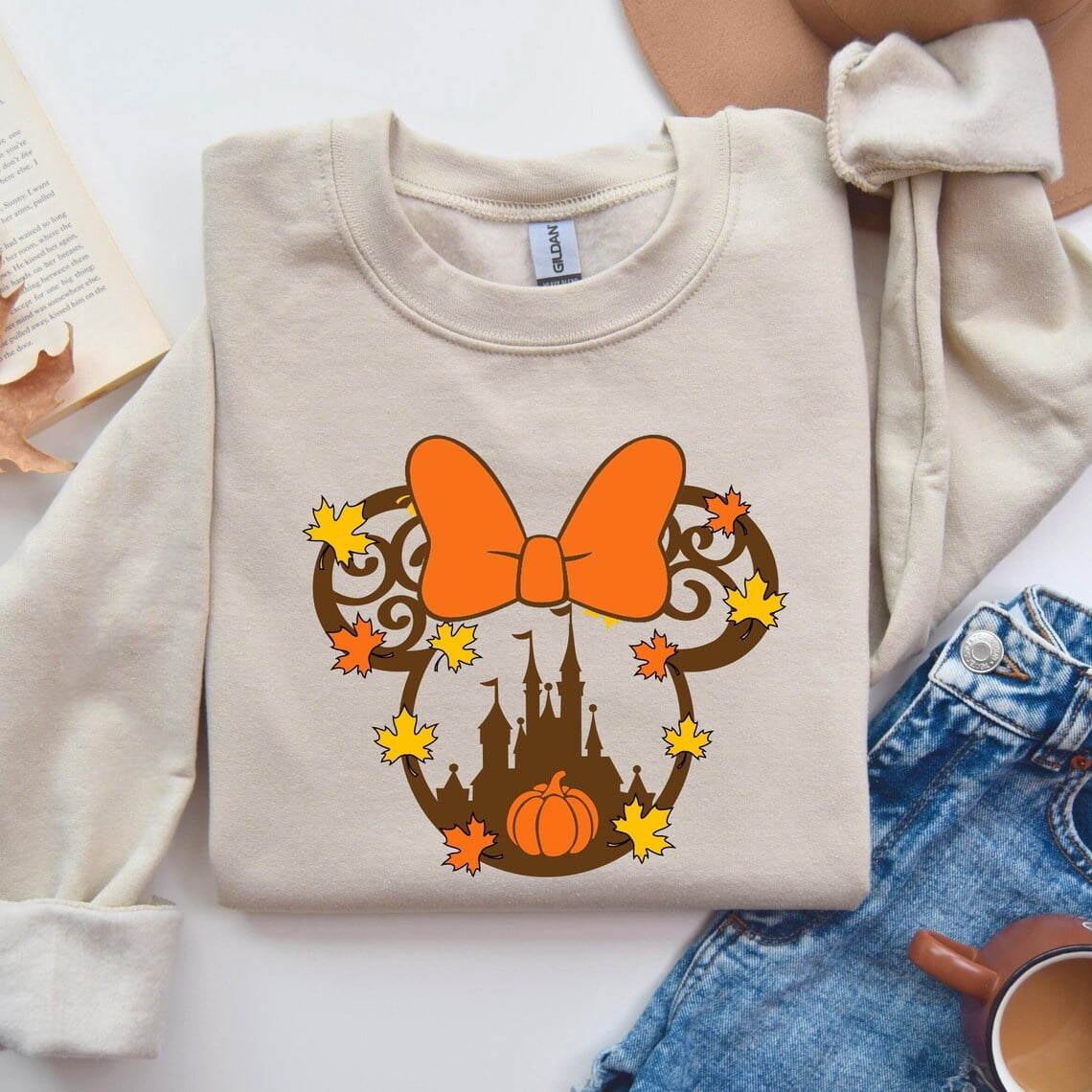 Disney Autumn Minnie Mouse Disney Castle Sweatshirt - Cozy Fall Apparel ...