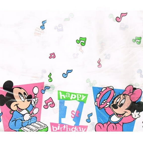 Disney Babies '1st Birthday Tunes' Paper Table Cover (1ct)