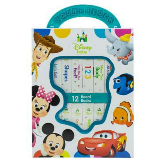 Disney Baby Mickey Mouse, Minnie, Toy Story and More! - My First Library 12 Board Book Set - First Words, Shapes, Numbers, and More! Baby Books - PI Kids
