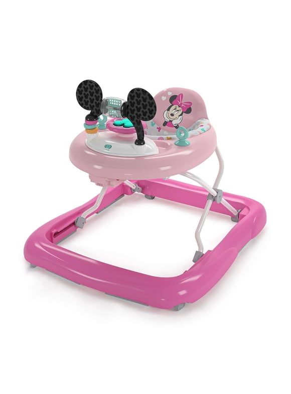 Disney Baby 2-in-1 Adjustable Baby Walker with Activity Station, Minnie Mouse by Bright Starts