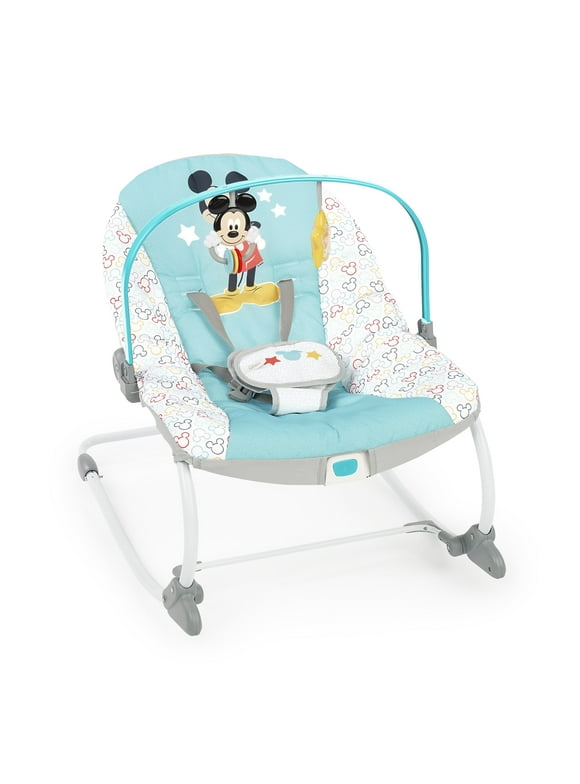 Disney Baby 2-in-1 Slip Resistant Vibrating Infant & Toddler Baby Rocker Chair, Mickey Mouse by Bright Starts