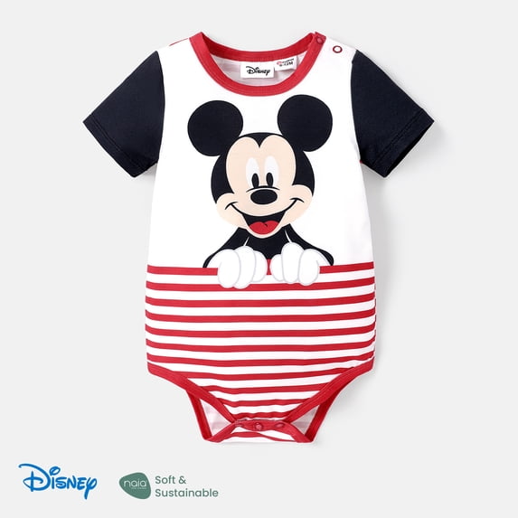 Disney Baby Boy Bodysuit, Short Sleeve for 9-12M Newborn Red