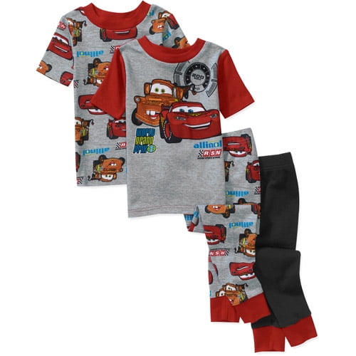 Disney Baby Boys' Cars 4-Piece Cotton PJ Set - Walmart.com