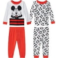 thumbnail image 1 of Disney Baby Boys' Mickey Mouse 4-Piece Snug Fit Cotton Pajamas, 1 of 8