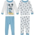 thumbnail image 1 of Disney Baby Boys' Mickey Mouse 4-Piece Snug Fit Cotton Pajamas, 1 of 1
