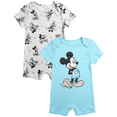 thumbnail image 1 of Disney Baby Boys Romper Tiger Pooh Mickey Mouse Short Sleeve Bodysuit for Newborn/Infant Boys 2 Pack, 1 of 7