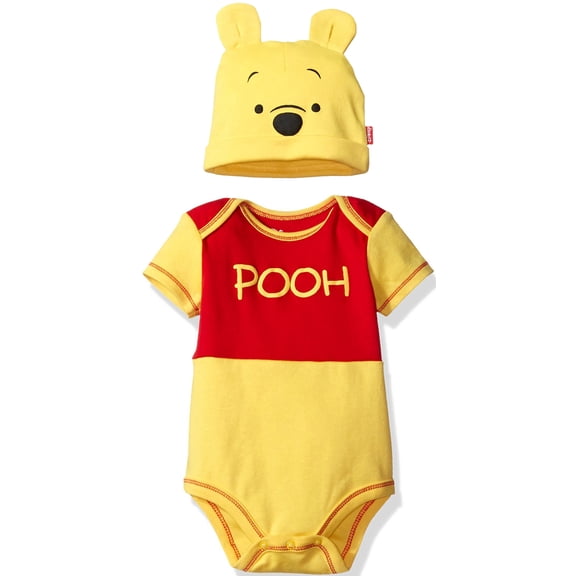 Disney Baby Boys Winnie the Pooh Bodysuit and Hat Set