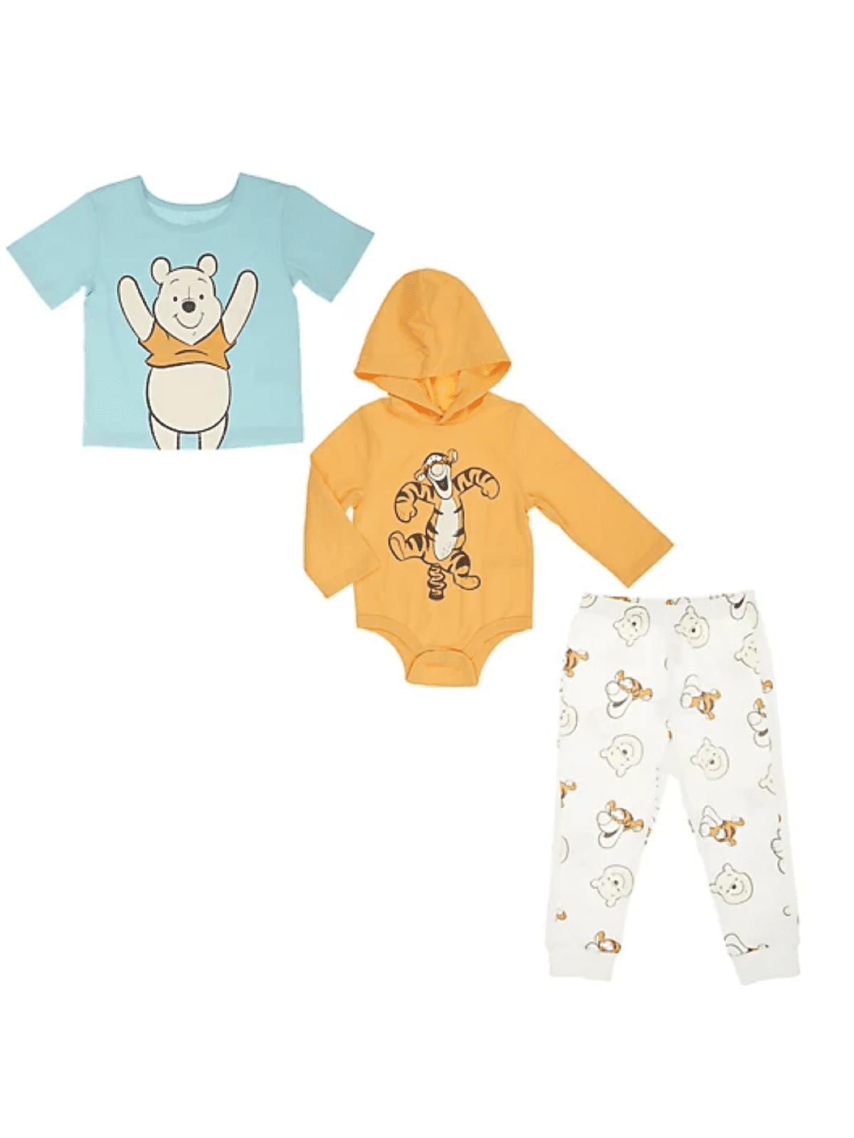 Disney Baby Boys' Winnie the Pooh and Tigger 3 Piece Pants Set, Sizes 12-24M