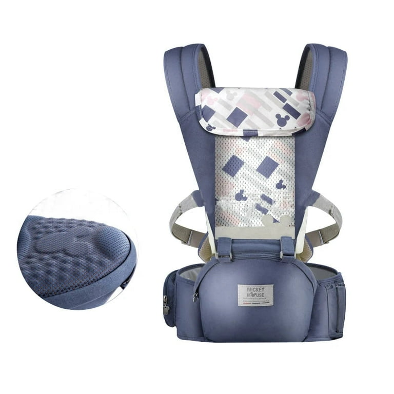Disney Baby Carrier with Hip Seat Breathable Detachable Design Adjustable Strap Side Pockets Ergonomic Baby Safety Stool Walmart