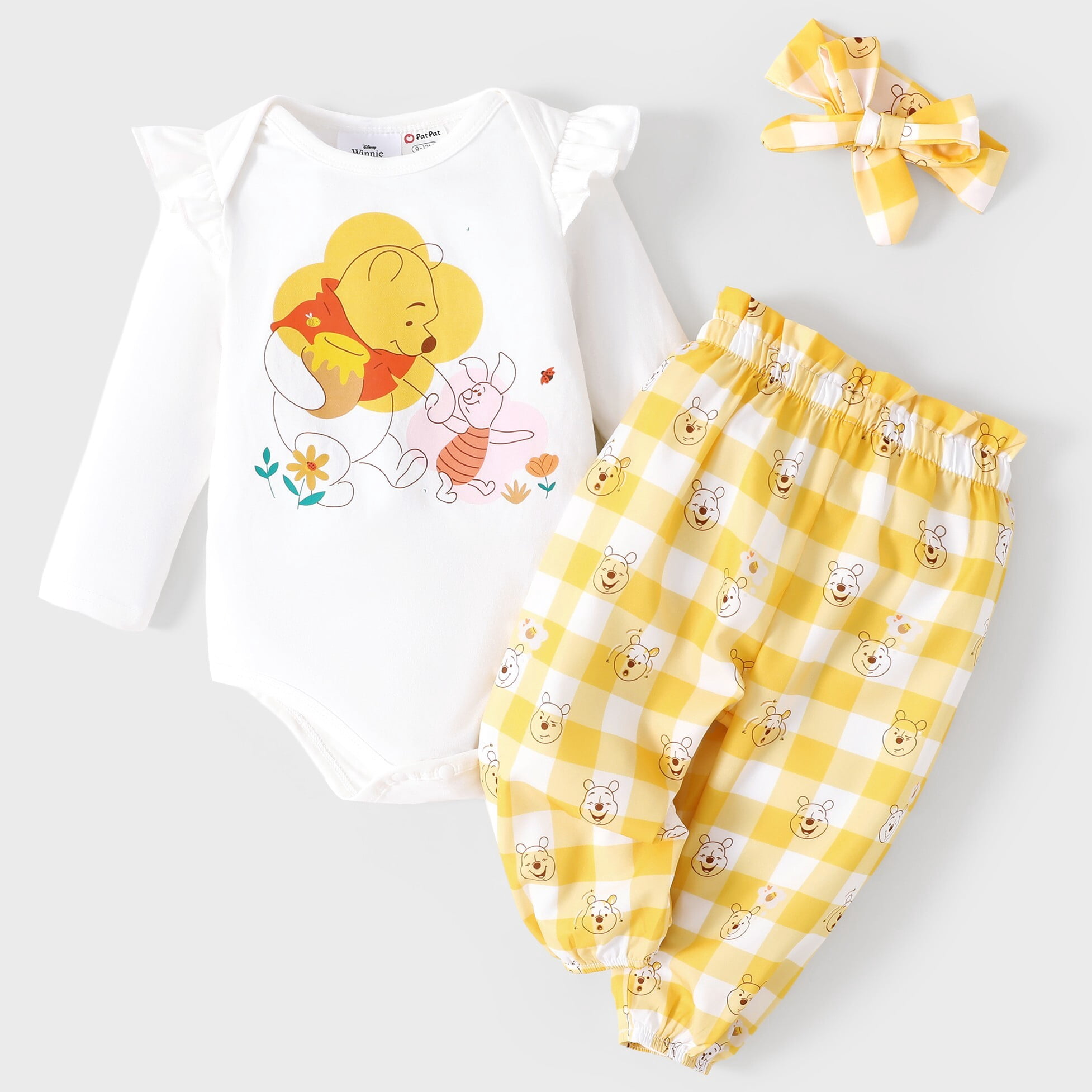 Bamboo Baby Romper Set: Newborn Preemie Outfit with Hat & Headband main image 0