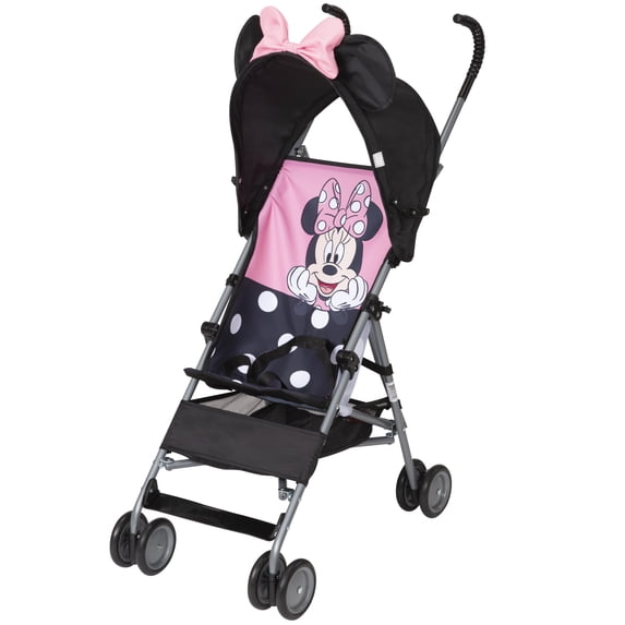 Disney Baby Comfort Height Character Umbrella Stroller with Basket, Peeking Minnie