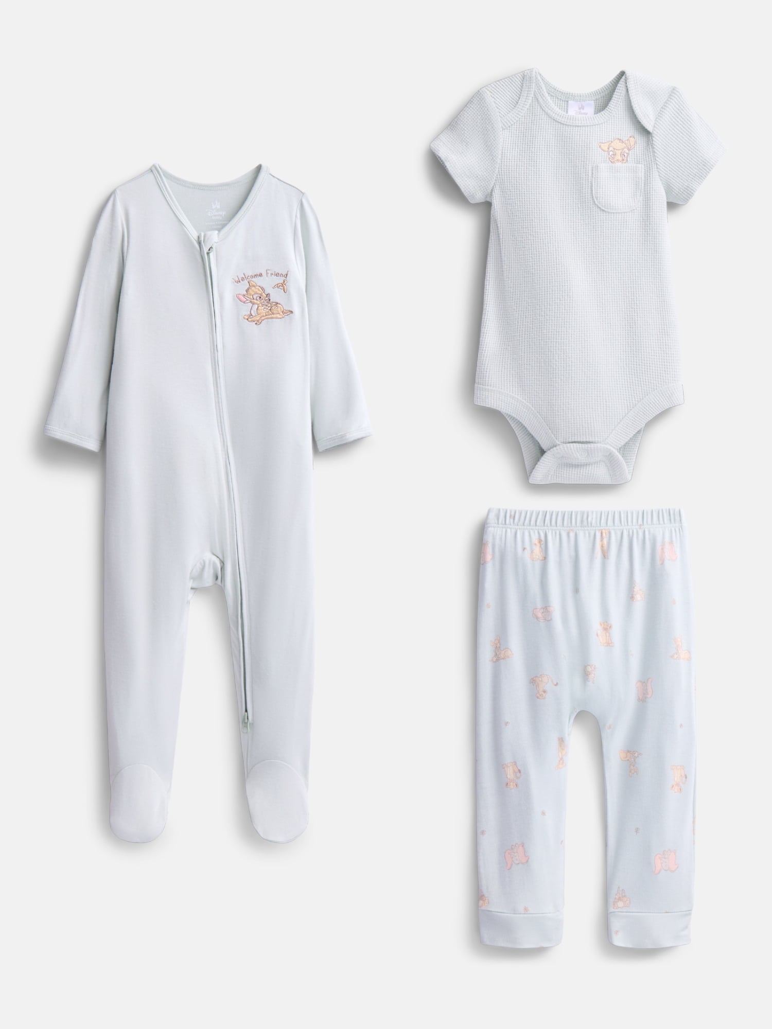 Disney Baby Wishes + Dreams Classics Sleep and Play Set, 3-Piece, Sizes Newborn-6/9M