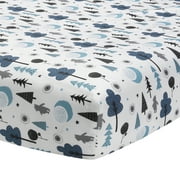 Disney Baby Forever Pooh White/Blue Bear Fitted Crib Sheet by Lambs & Ivy