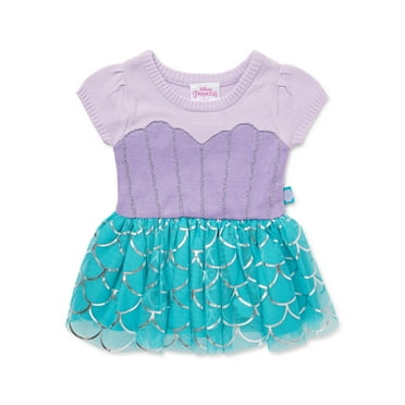 Disney Baby Girl Little Mermaid Ariel Cosplay Dress, Sizes 0/3 Months-6/9 Months