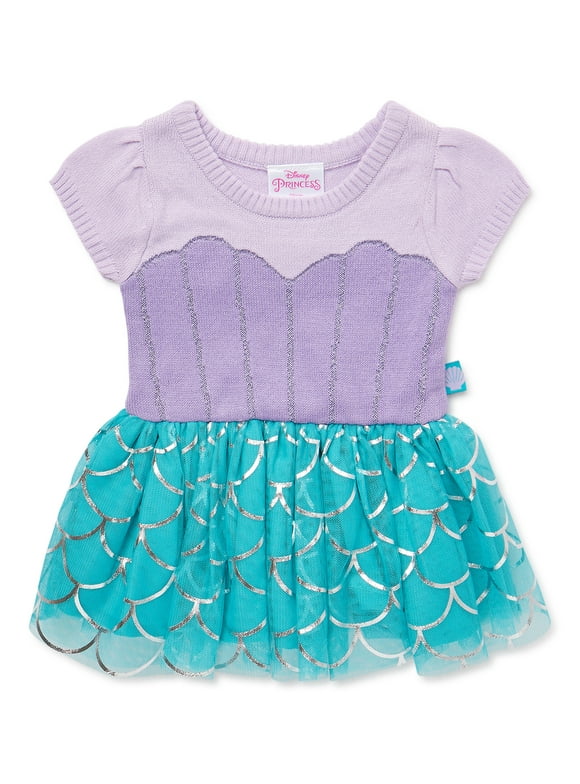 Disney Baby Girl Little Mermaid Ariel Cosplay Dress, Sizes 0/3 Months-6/9 Months