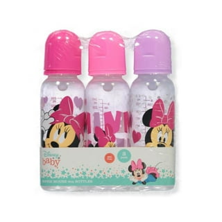 Disney Minnie Mouse Baby Bottles 11 oz for Boys or Girls, 2 Pack of Infant  Hourglass Shaped Bottles with Cover for Newborns and All Babies