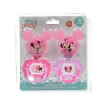 thumbnail image 1 of Disney Baby Girls' 4-Pack Minnie Mouse Pacifier & Holder Set - fuchsia, one size, 1 of 4