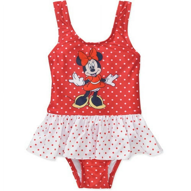 Disney - Baby Girls' Minnie Dot Swimsuit - Walmart.com
