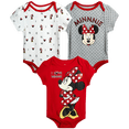 thumbnail image 1 of Disney Baby Girls’ Minnie Mouse Bodysuit - 3 Pack Newborn Layette Sleep n’ Play Romper (0-9M), 1 of 6