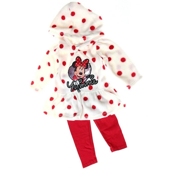 Disney Baby Girls' Minnie Mouse Infant Hooded Legging SET 12mos