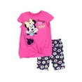 thumbnail image 1 of Disney Baby Girls Minnie Mouse Knot-Front Top & Bike Shorts Set, Summer Outfit, 1 of 1
