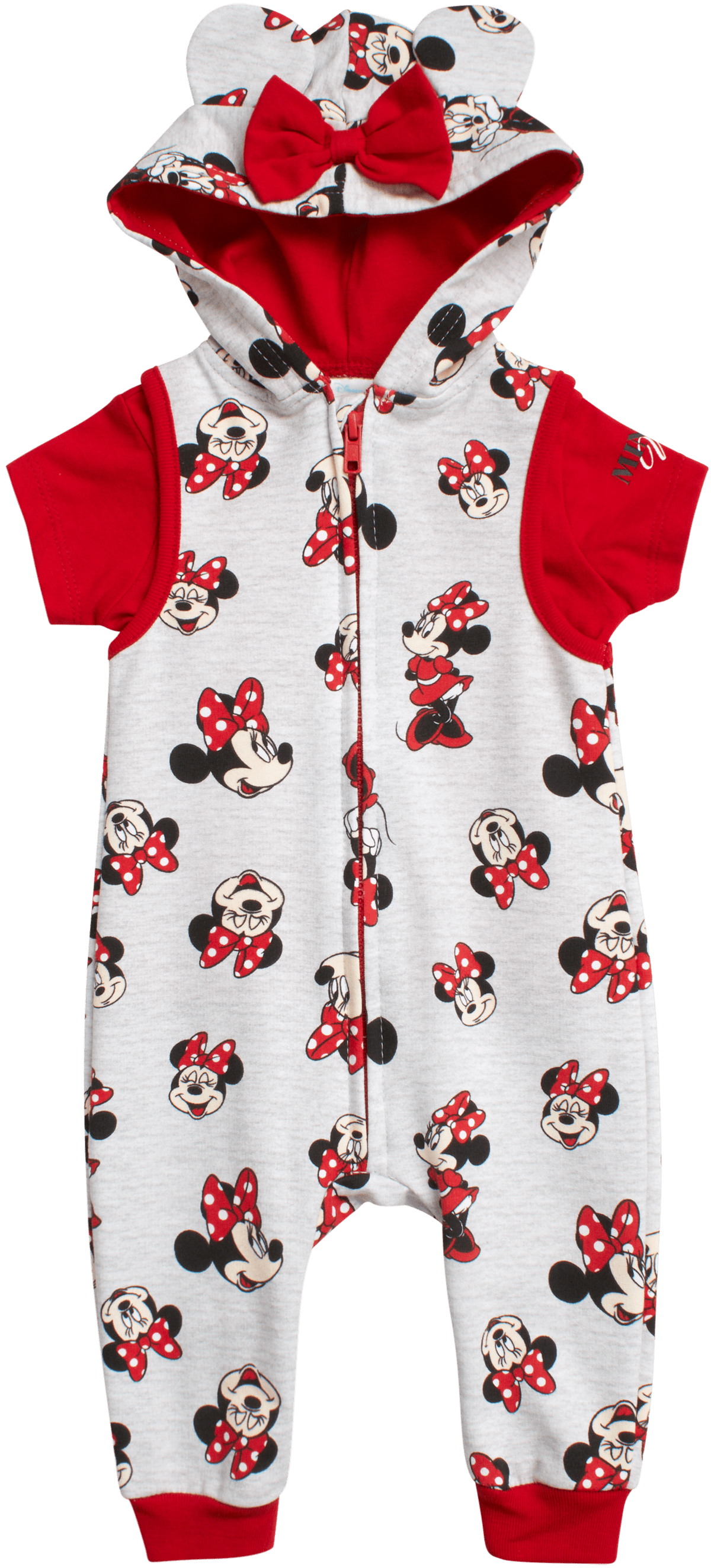 Disney Baby Girls Minnie Mouse Romper 2 Piece Sleeveless Coveralls 