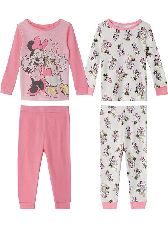 Disney Baby Girls' Minnie Mouse Snug Fit Cotton Pajamas