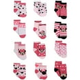 thumbnail image 1 of Disney Baby Girls' Socks - 12 Pack Minnie Mouse, Daisy, Princess Socks (Newborn/Infant), 1 of 5