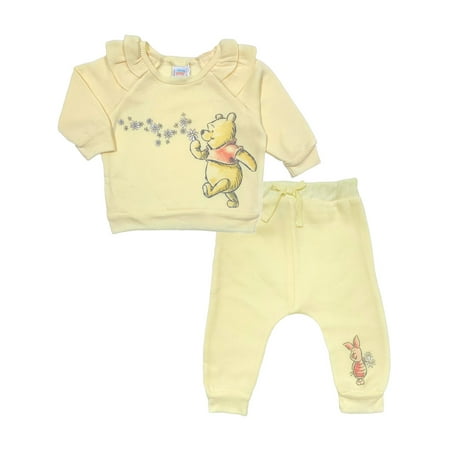 Disney Baby Girls' Winnie the Pooh Pullover Sweatshirt and Jogger Pants Set, Sizes 12-24M
