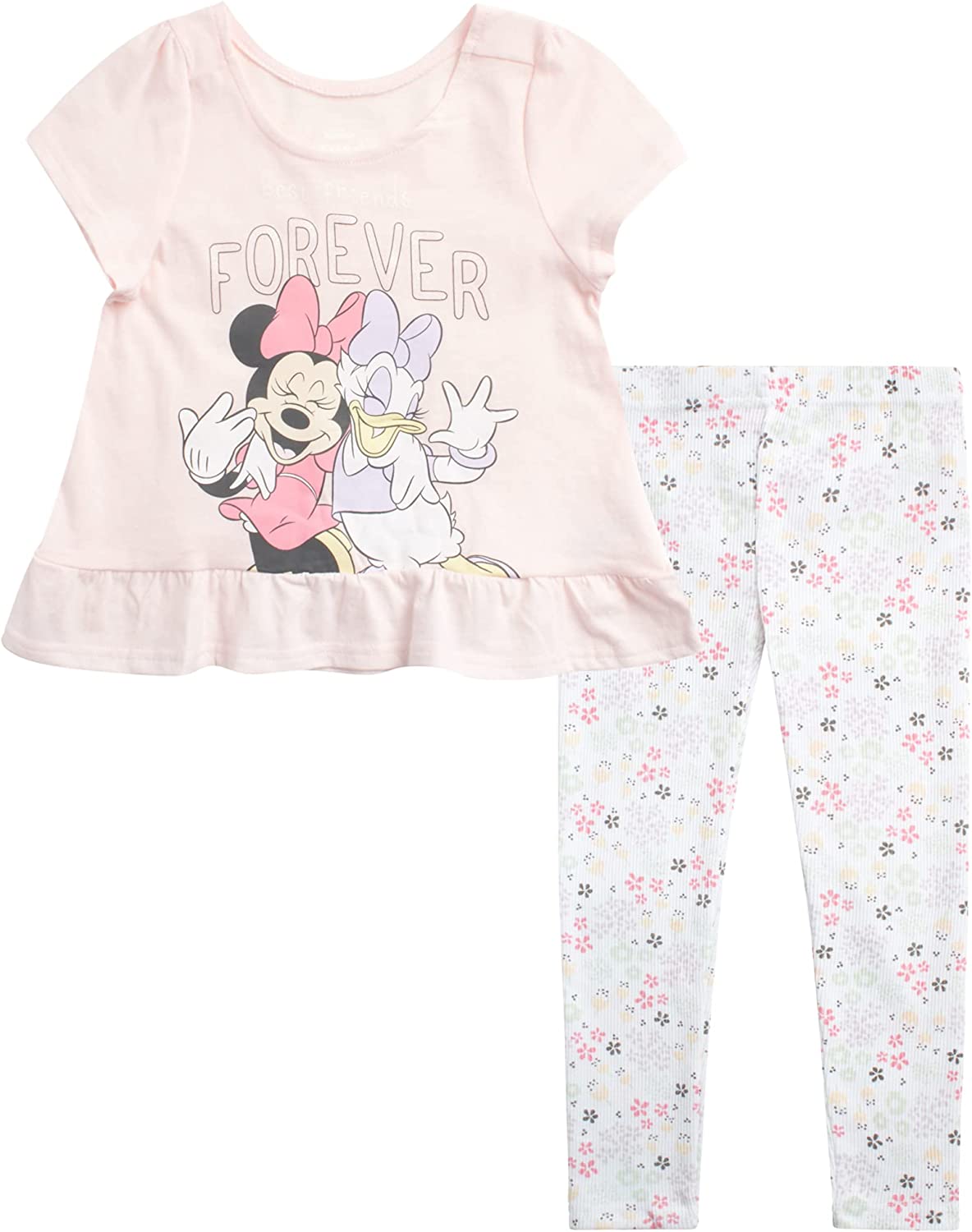 Disney Baby Infant Girls’ Leggings Set 2 Piece Minnie Mouse TShirt