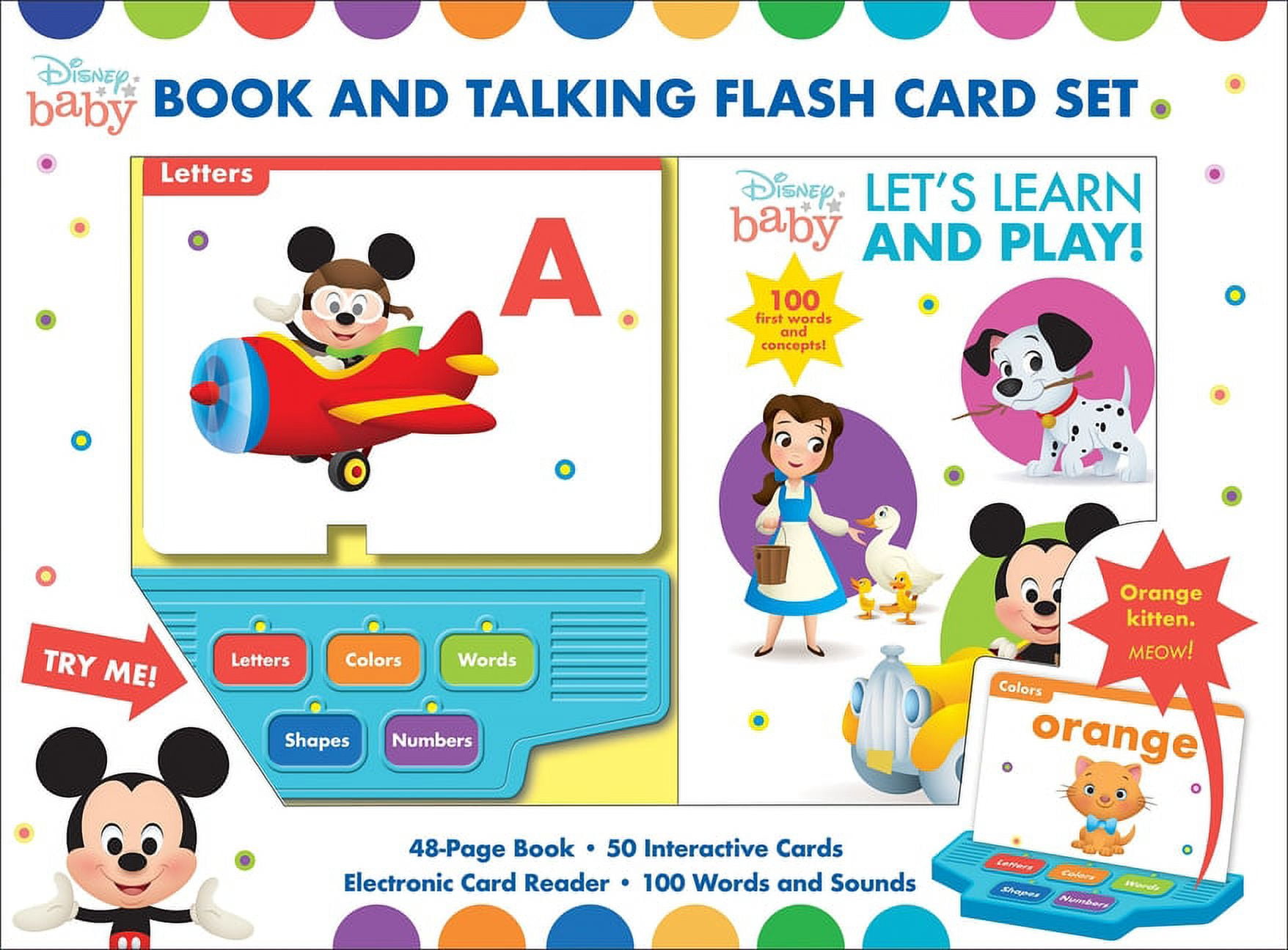 Disney Baby Let's Learn and Play! Book and Talking Flash Card Sound