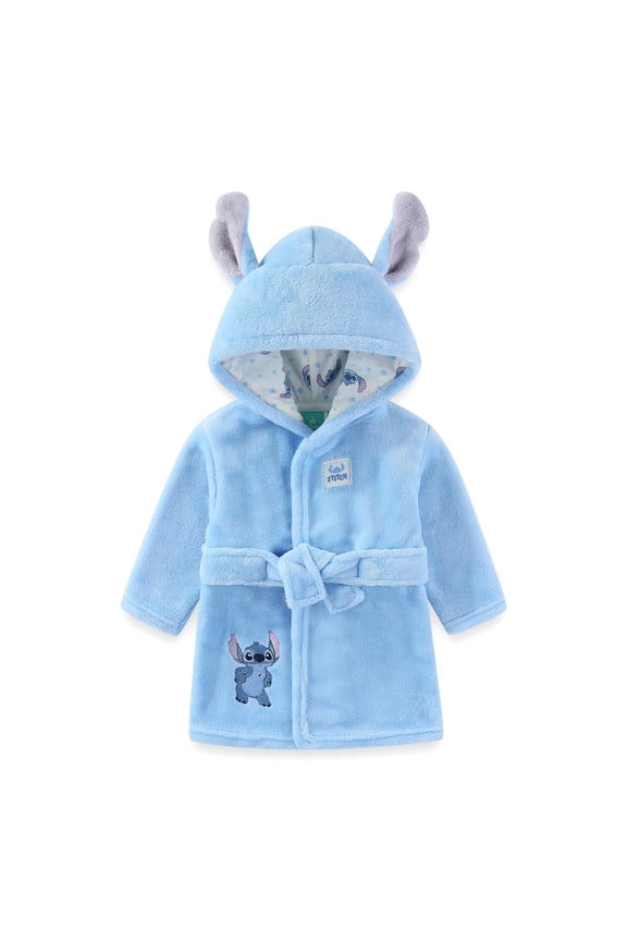 Baby Lilo & Stitch Terry Hooded Towel Bathrobe with Ears, One Size