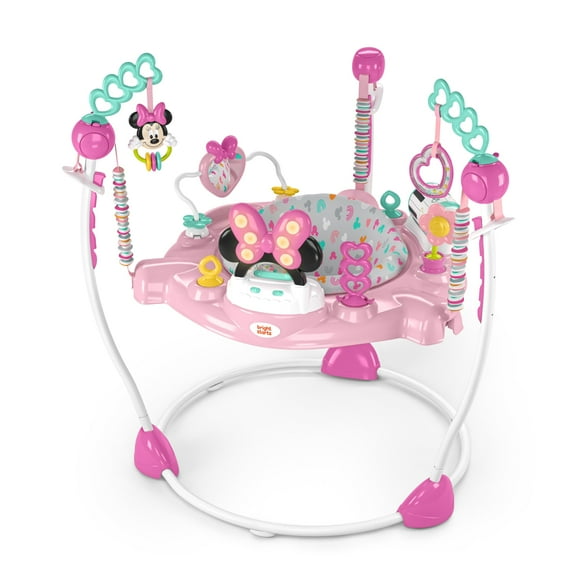 Disney Baby Minnie Mouse Forever Besties Infant Activity Center Jumper, Pink, Unisex, Infants Ages 6 Months to 1 Year
