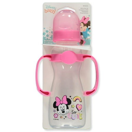 Disney Baby Mickey Minnie Mouse 8 Oz. Easy-Grip Bottle Color: pink Size: one size