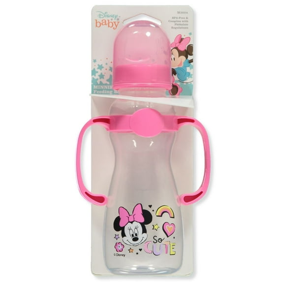 Disney Baby Mickey Minnie Mouse 8 Oz. Easy-Grip Bottle Color: pink Size: one size