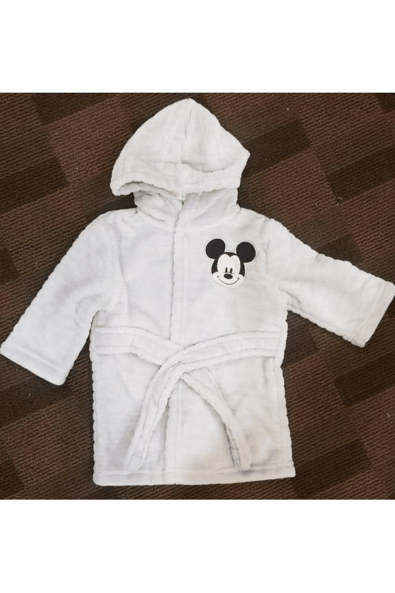 Baby Mickey Mouse Gray Baby Robe, 0-12 Months