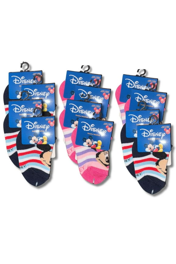 Baby Mickey Mouse Socks 12 Pack (Size 6-12 Months)