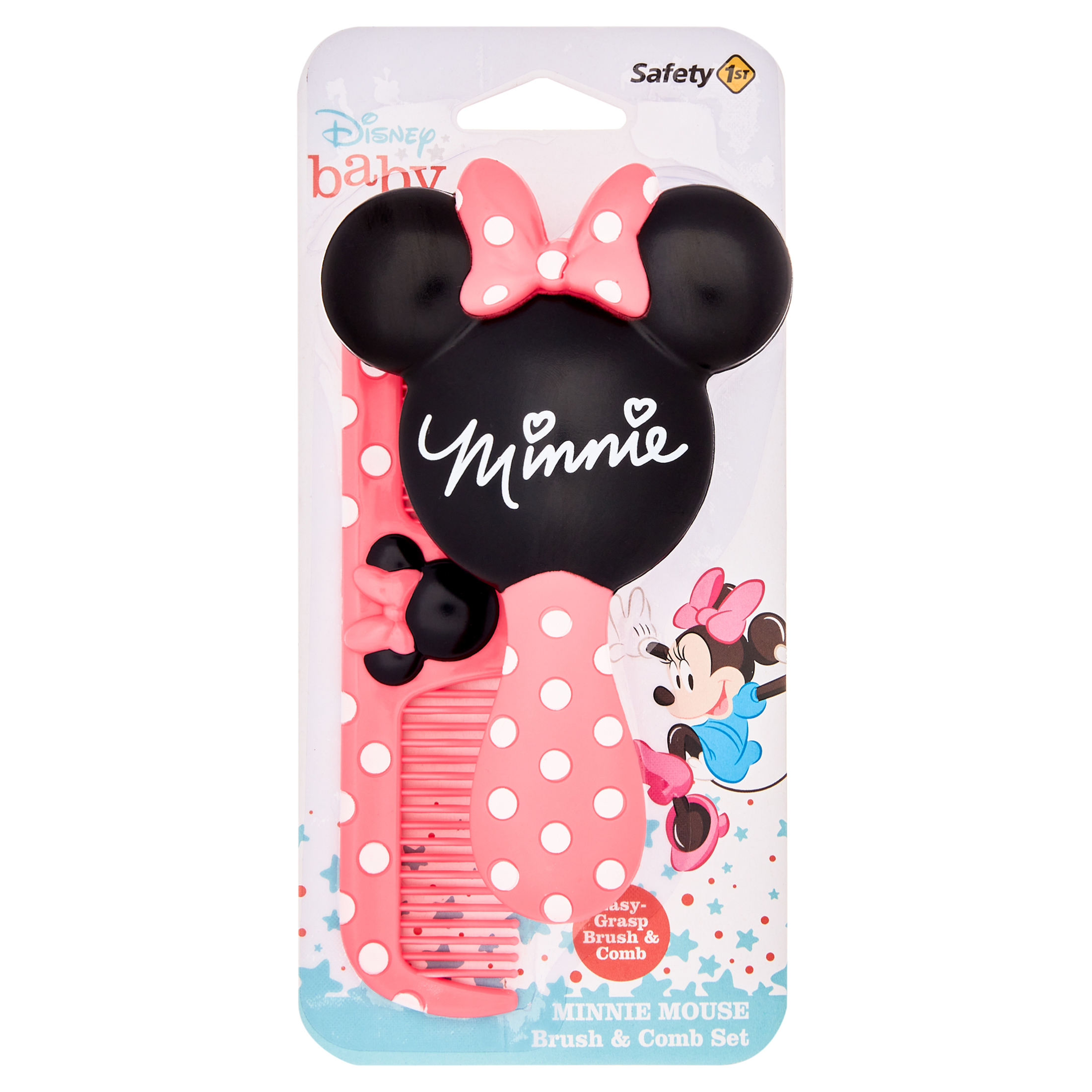 Disney Baby Minnie Brush & Comb Set with Easy-Grip Handle, Minnie - image 1 of 7
