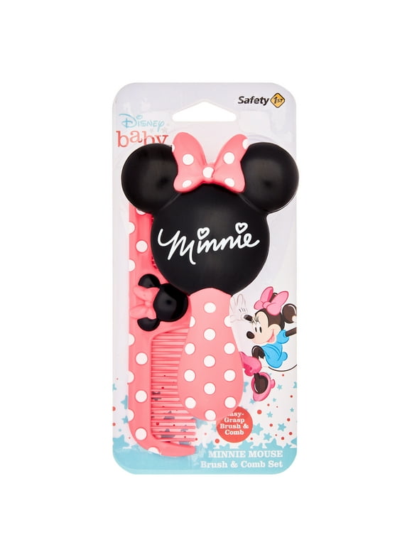 Disney Baby Minnie Brush & Comb Set with Easy-Grip Handle, Minnie