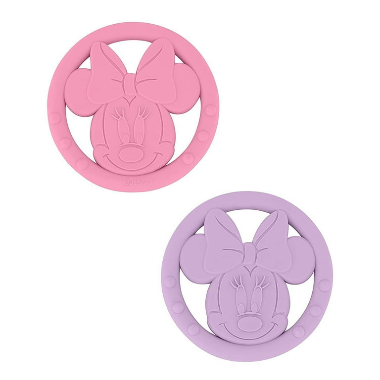 Disney Baby Minnie Mouse 2 Pack Silicone Teether Toy Set BPA Free TY60139 Walmart