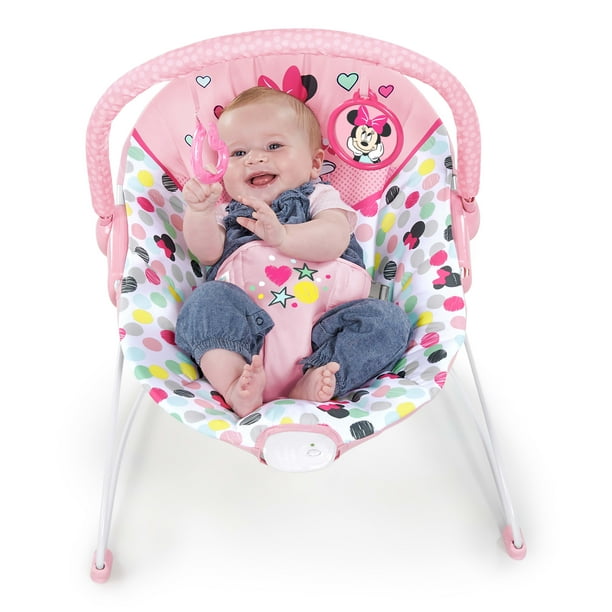 Disney Baby Minnie Mouse Spotty Dotty Vibrating Baby Bouncer by Bright
