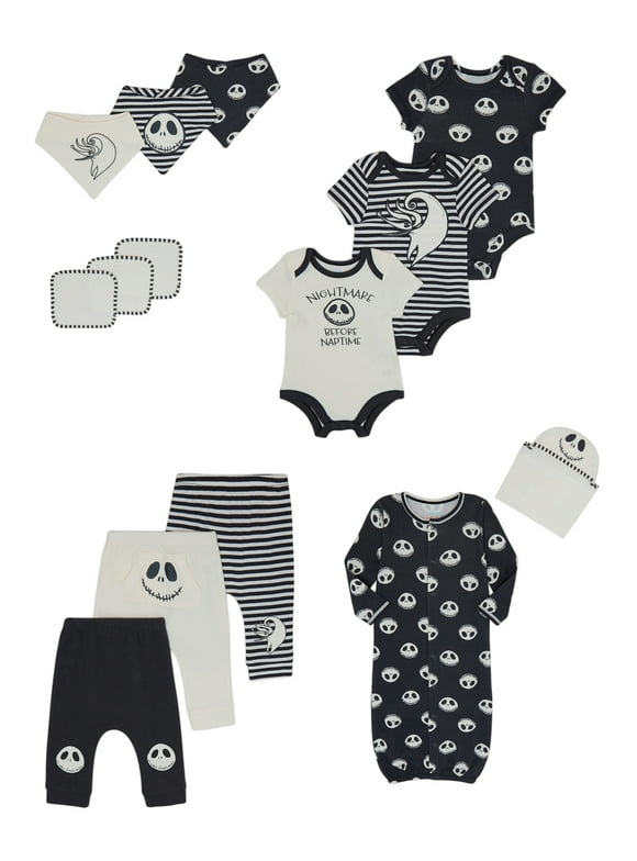 Disney Baby Nightmare Before Christmas Layette Shower Gift Set Bundle, 14-Piece, Sizes NB-12M