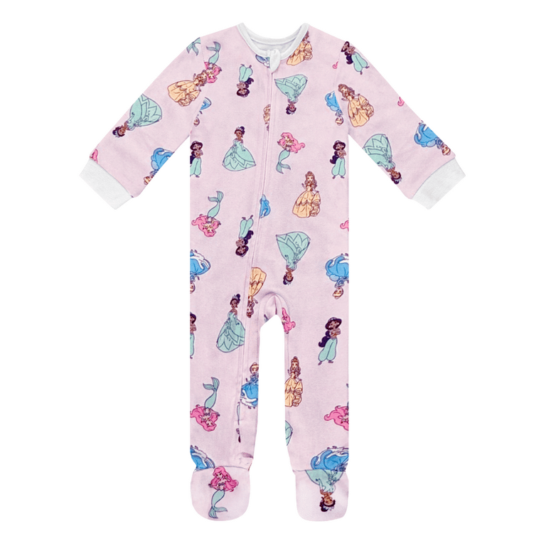 Disney Baby Onesie Zip-Up Sleeper Princess Hacci Sleep N Play