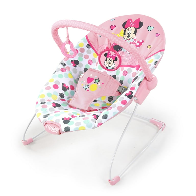 Bright Starts Disney Baby Comfy Bouncy Seat, Minnie Mouse Spotty
