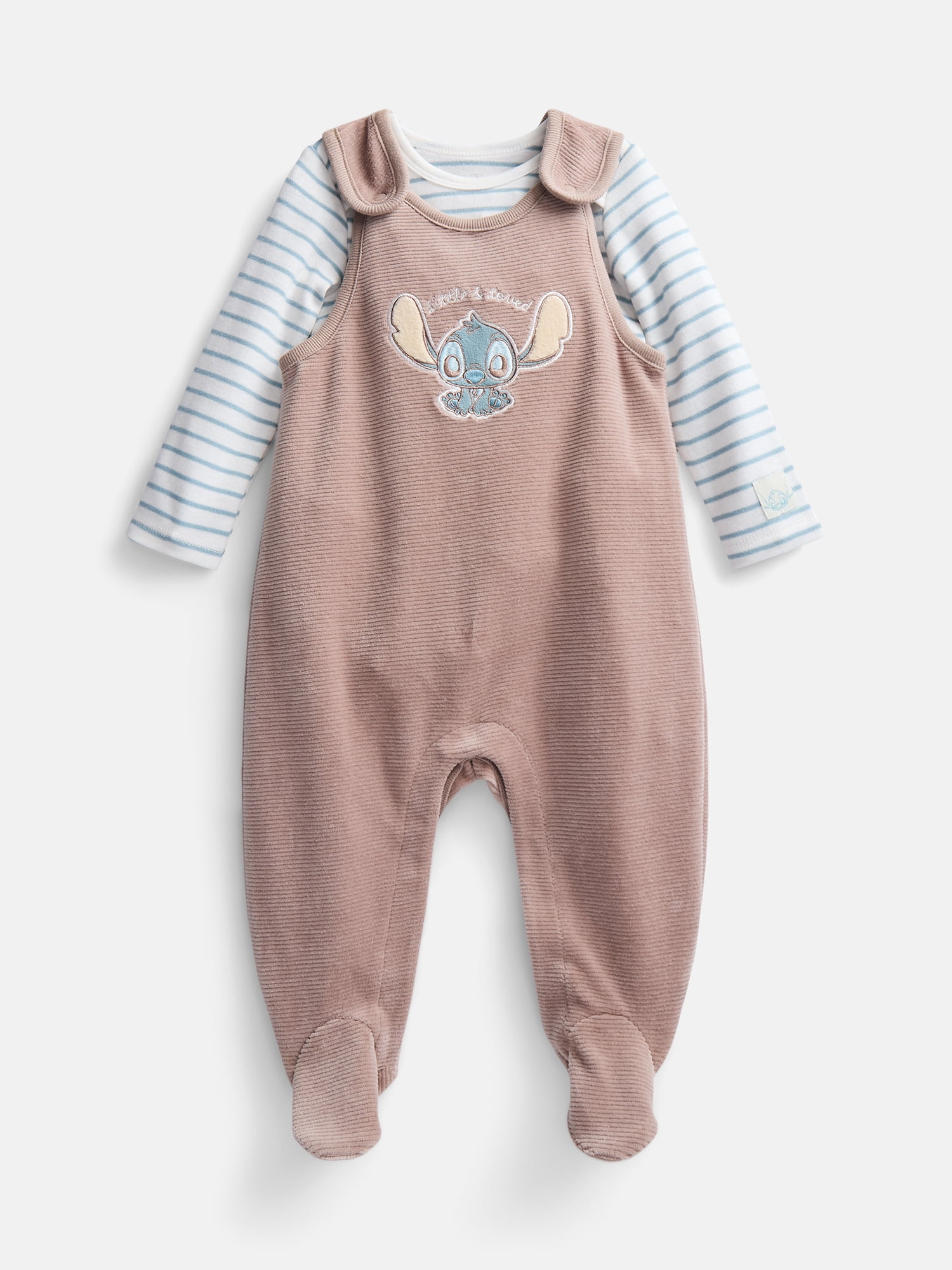 Disney Baby Wishes + Dreams Stitch Footed Overall Set, 2-Piece, Sizes Newborn-6/9M