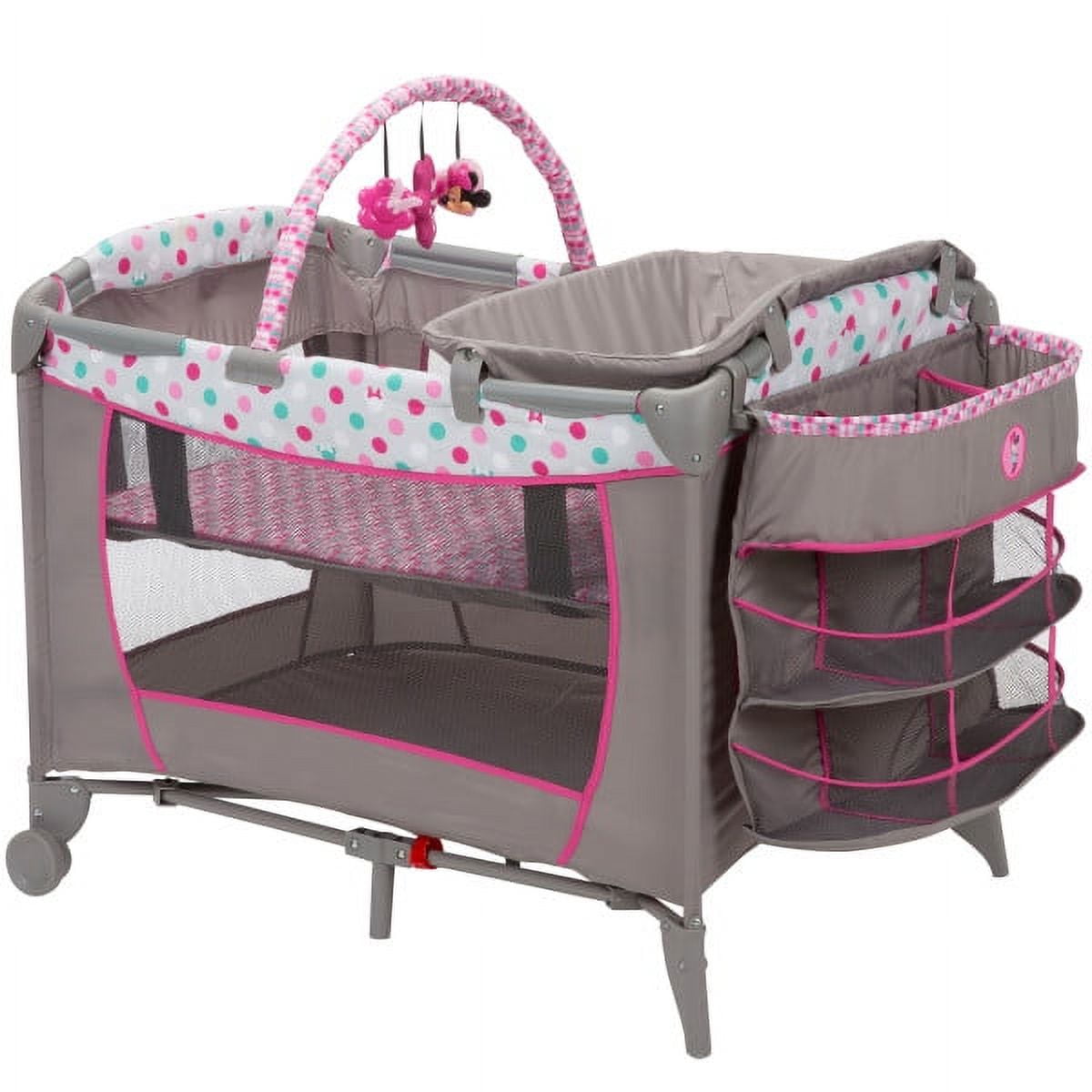 Disney Baby Sweet Wonder Play Yard with Storage, Minnie Dot, Unisex
